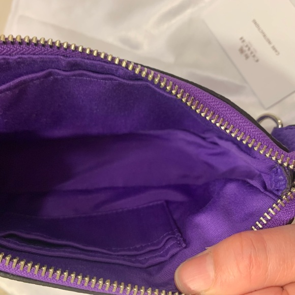 Coach Nolita | Purple Leather Mini Shoulder Bag | Chain Strap Wristlet | F53340 - Picture 10 of 16